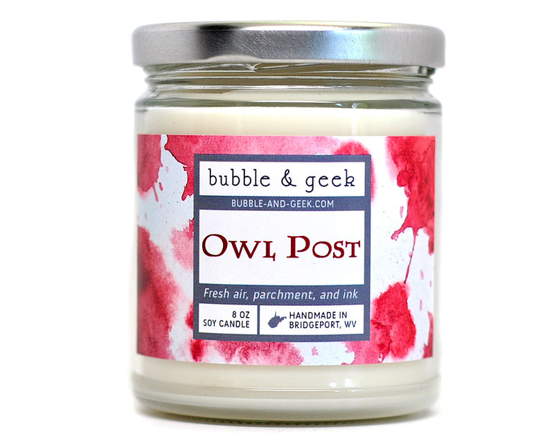 Owl Air Post Scented Soy Candle Jar