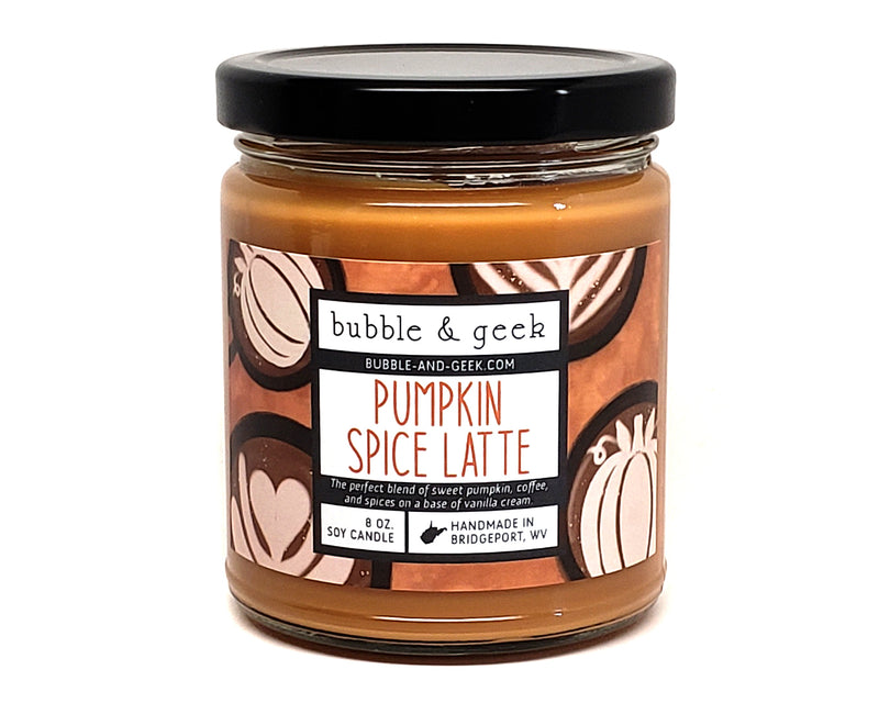 Pumpkin Spice Latte Scented Soy Candle Jar