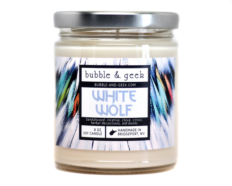 White Wolf Scented Soy Candle Jar