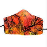 Branches on Orange Cotton Face Mask