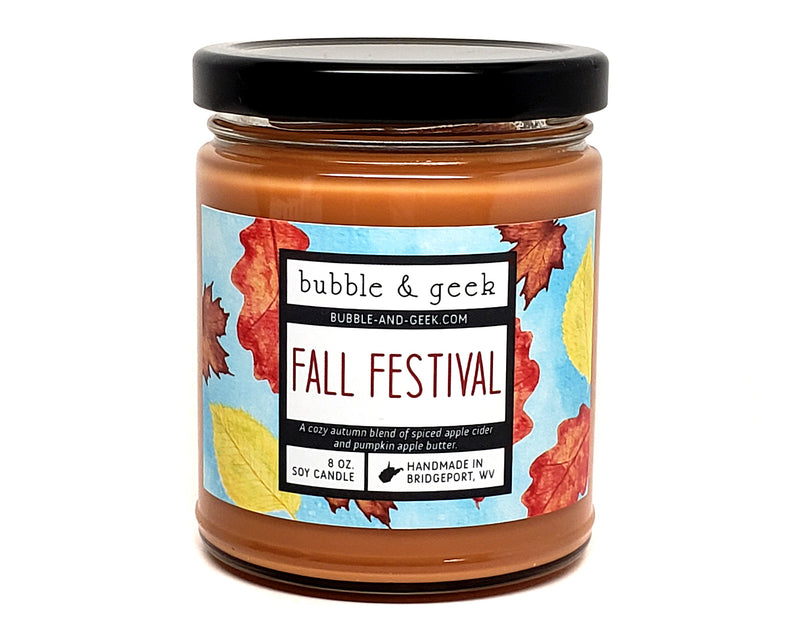 Fall Festival Scented Soy Candle Jar