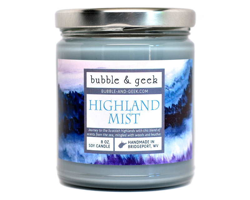 Highland Mist Scented Soy Candle Jar