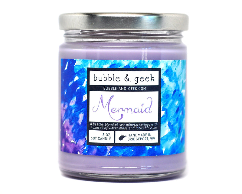 Mermaid Scented Soy Candle Jar