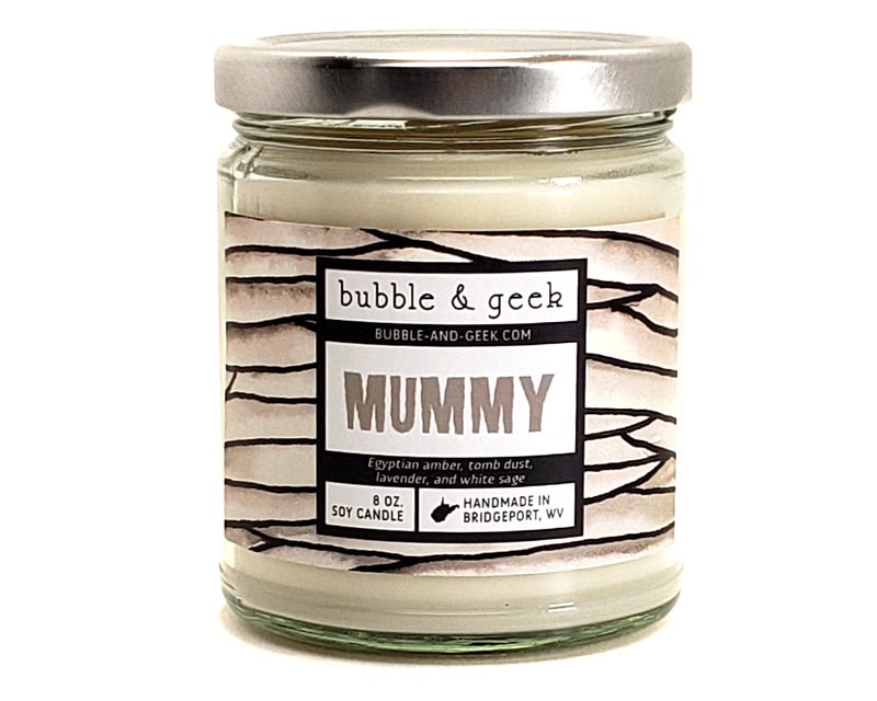 Mummy Scented Soy Candle Jar