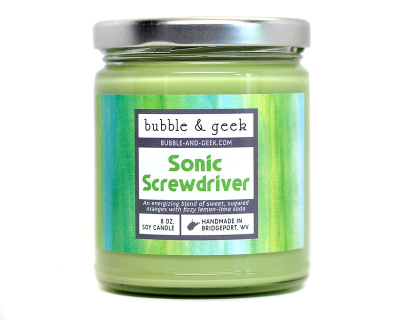 Sonic Screwdriver Scented Soy Candle Jar