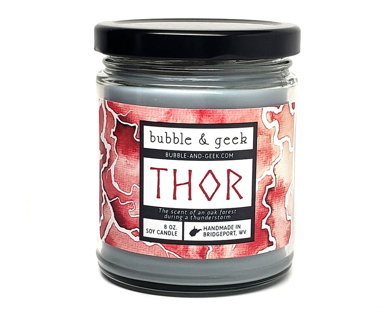 Thor the Norse God Scented Soy Candle Jar