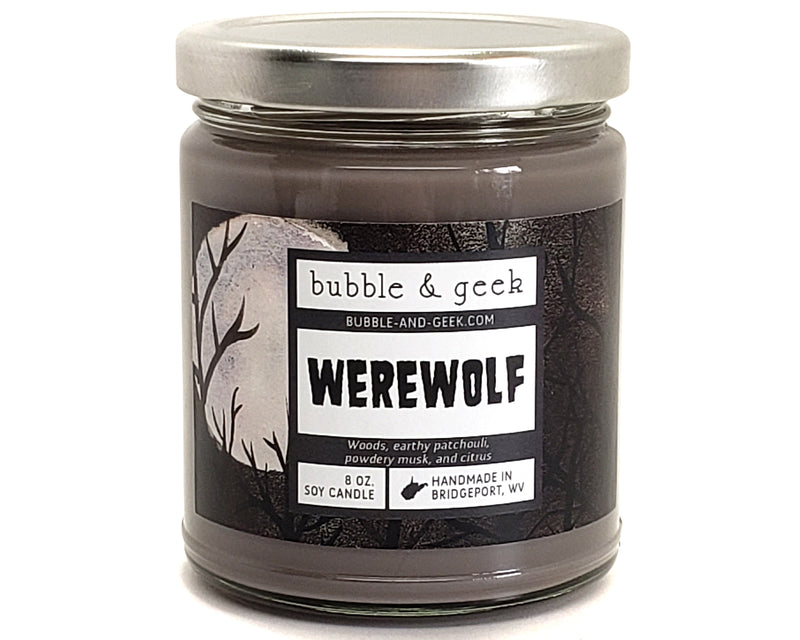 Werewolf Scented Soy Candle Jar