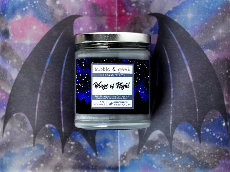 Wings of Night Scented Soy Candle Jar