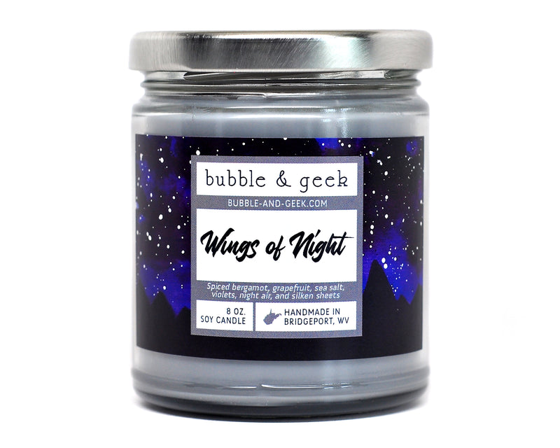 Wings of Night Scented Soy Candle Jar